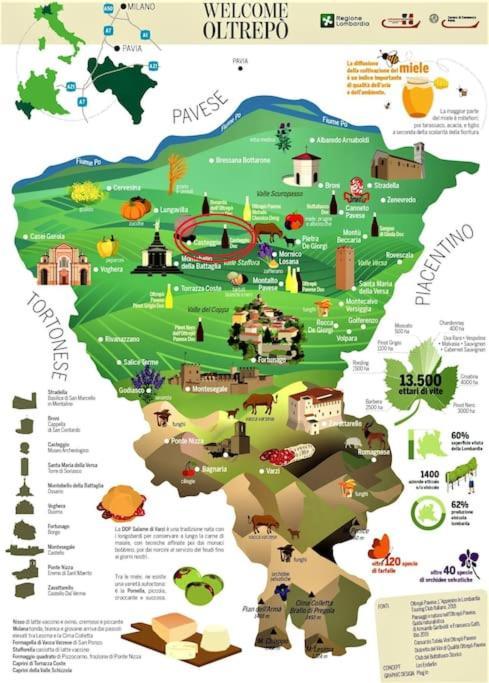 Ferienwohnung Casa Oltrepo Comoda Silenziosa Centrale E Parcheggio Interno Casteggio Exterior foto